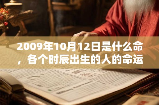 2009年10月12日是什么命,各个时辰出生的人的命运 2009年10月12日是什么命,各个时辰出生的人的命运