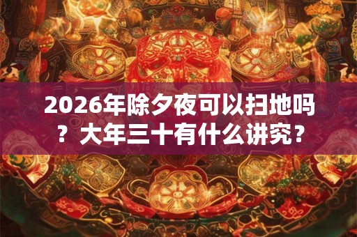 2026年除夕夜可以扫地吗?大年三十有什么讲究? 2026年除夕夜可以扫地吗?大年三十有什么讲究?