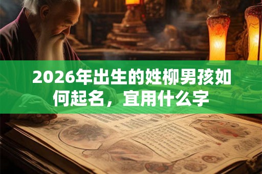 2026年出生的姓柳男孩如何起名，宜用什么字