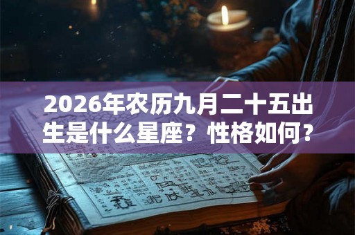 2026年农历九月二十五出生是什么星座?性格如何? 2026年农历九月二十五出生是什么星座?性格如何?
