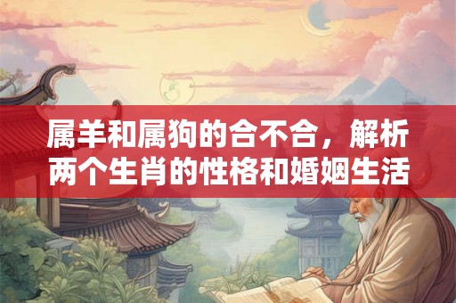 属羊和属狗的合不合，解析两个生肖的性格和婚姻生活