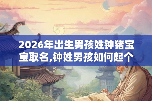 2026年出生男孩姓钟猪宝宝取名,钟姓男孩如何起个好名字？
