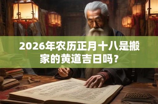 2026年农历正月十八是搬家的黄道吉日吗? 2026年农历正月十八是搬家的黄道吉日吗?