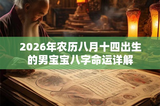 2026年农历八月十四出生的男宝宝八字命运详解