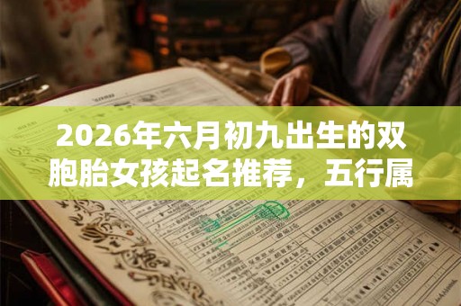 2026年六月初九出生的双胞胎女孩起名推荐，五行属什么