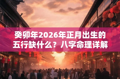 癸卯年2026年正月出生的五行缺什么？八字命理详解