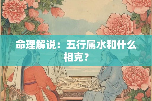 命理解说：五行属水和什么相克？