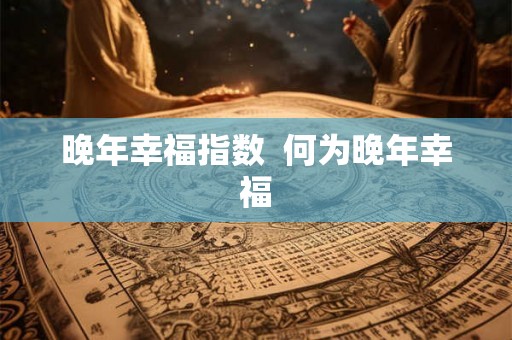 晚年幸福指数  何为晚年幸福