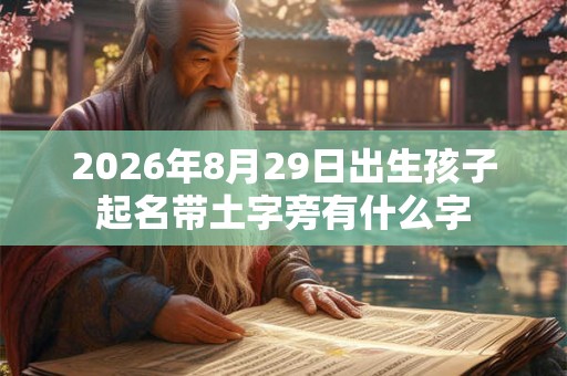 2026年8月29日出生孩子起名带土字旁有什么字
