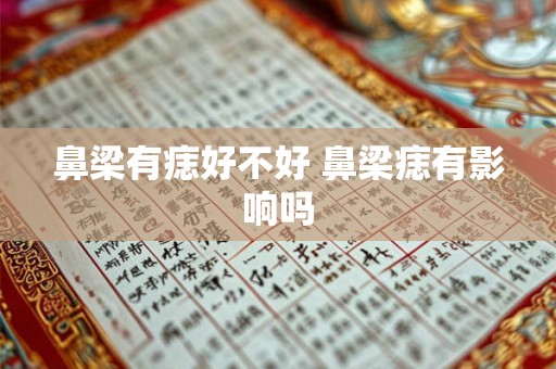 鼻梁有痣好不好 鼻梁痣有影响吗