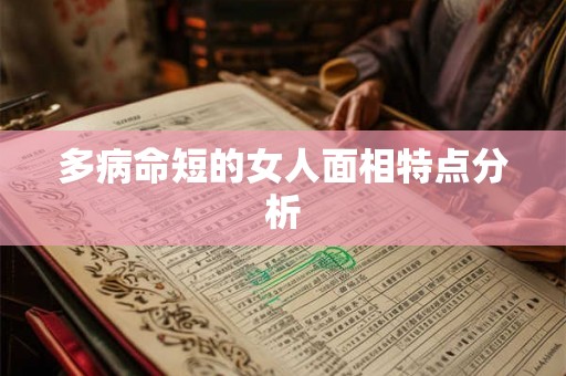多病命短的女人面相特点分析