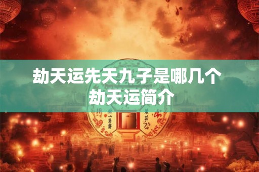 劫天运先天九子是哪几个  劫天运简介