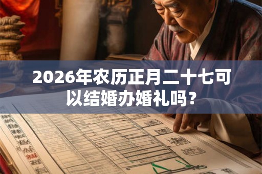2026年农历正月二十七可以结婚办婚礼吗？