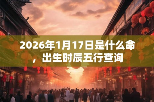 2026年1月17日是什么命,出生时辰五行查询 2026年1月17日是什么命,出生时辰五行查询