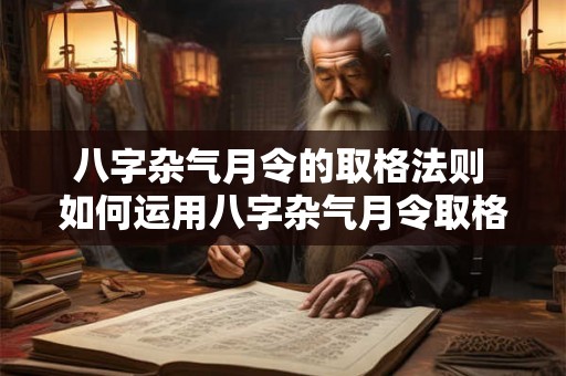 八字杂气月令的取格法则 如何运用八字杂气月令取格法 八字杂气月令的取格法则 如何运用八字杂气月令取格法