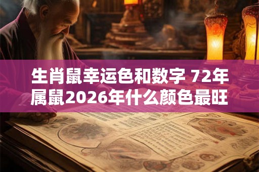 生肖鼠幸运色和数字 72年属鼠2026年什么颜色最旺