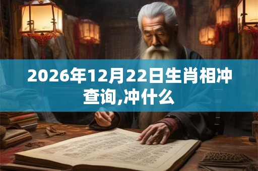 2026年12月22日生肖相冲查询,冲什么
