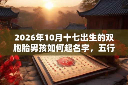 2026年10月十七出生的双胞胎男孩如何起名字，五行属什么？