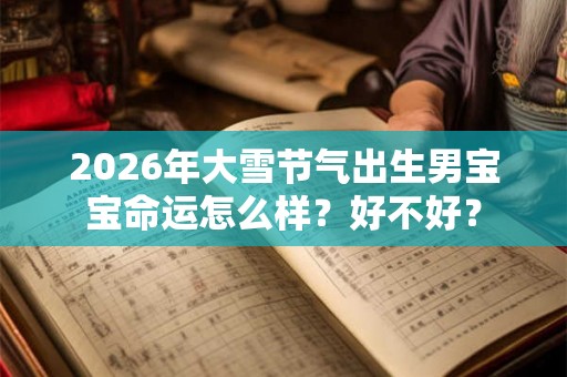 2026年大雪节气出生男宝宝命运怎么样？好不好？