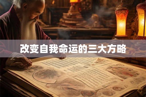 改变自我命运的三大方略