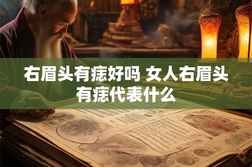 右眉头有痣好吗 女人右眉头有痣代表什么 右眉头有痣好吗 女人右眉头有痣代表什么
