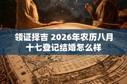 领证择吉 2026年农历八月十七登记结婚怎么样