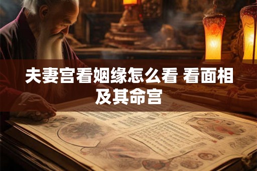 夫妻宫看姻缘怎么看 看面相及其命宫 夫妻宫看姻缘怎么看 看面相及其命宫