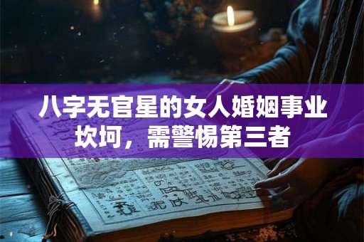 八字无官星的女人婚姻事业坎坷，需警惕第三者