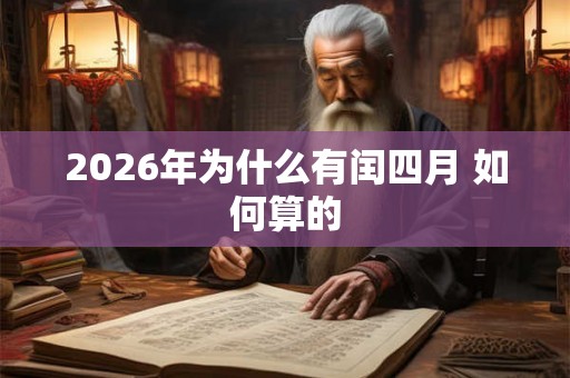 2026年为什么有闰四月 如何算的