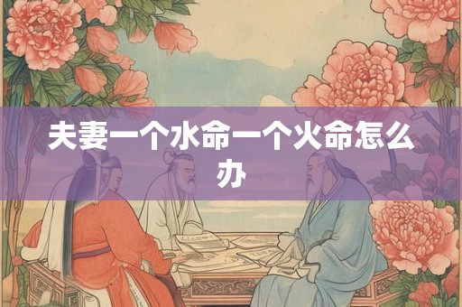 夫妻一个水命一个火命怎么办