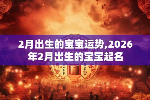2月出生的宝宝运势,2026年2月出生的宝宝起名