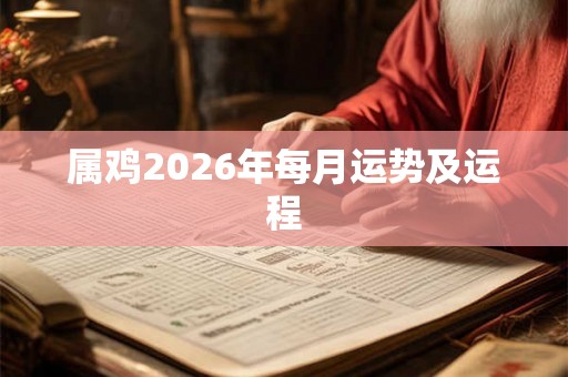 属鸡2026年每月运势及运程