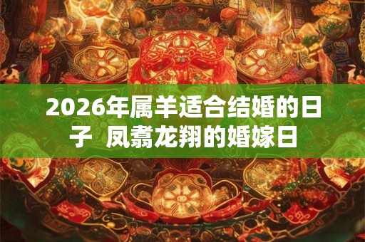 2026年属羊适合结婚的日子  凤翥龙翔的婚嫁日