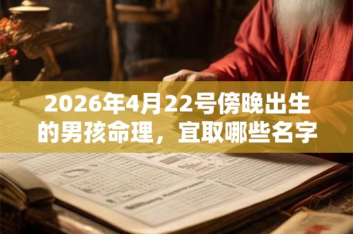 2026年4月22号傍晚出生的男孩命理,宜取哪些名字? 2026年4月22号傍晚出生的男孩命理,宜取哪些名字?