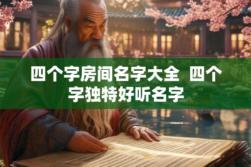 四个字房间名字大全  四个字独特好听名字