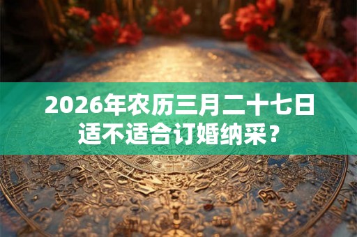2026年农历三月二十七日适不适合订婚纳采？