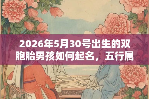 2026年5月30号出生的双胞胎男孩如何起名，五行属什么