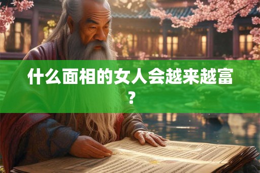 什么面相的女人会越来越富？