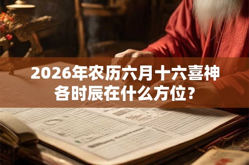 2026年农历六月十六喜神各时辰在什么方位? 2026年农历六月十六喜神各时辰在什么方位?