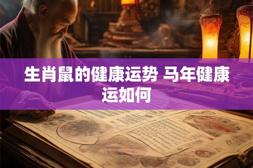 生肖鼠的健康运势 马年健康运如何