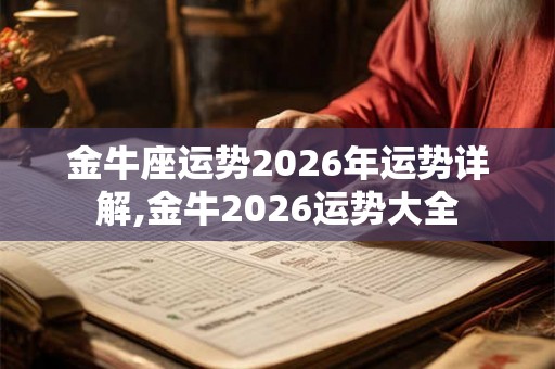 金牛座运势2026年运势详解,金牛2026运势大全