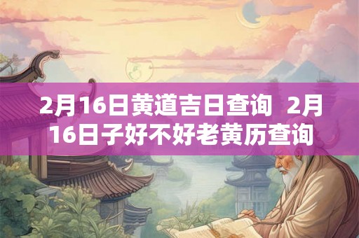 2月16日黄道吉日查询  2月16日子好不好老黄历查询