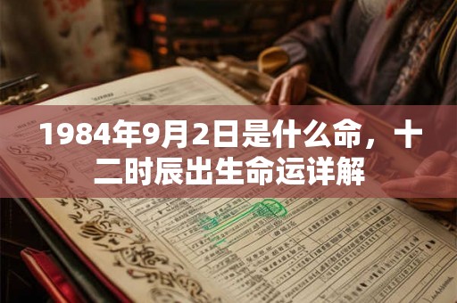 1984年9月2日是什么命，十二时辰出生命运详解