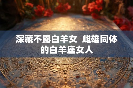 深藏不露白羊女  雌雄同体的白羊座女人