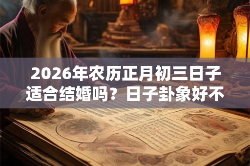 2026年农历正月初三日子适合结婚吗？日子卦象好不好？