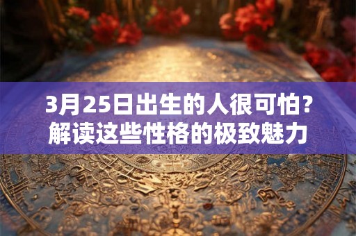 3月25日出生的人很可怕?解读这些性格的极致魅力 3月25日出生的人很可怕?解读这些性格的极致魅力