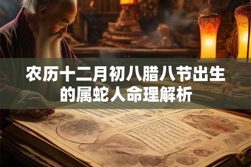 农历十二月初八腊八节出生的属蛇人命理解析