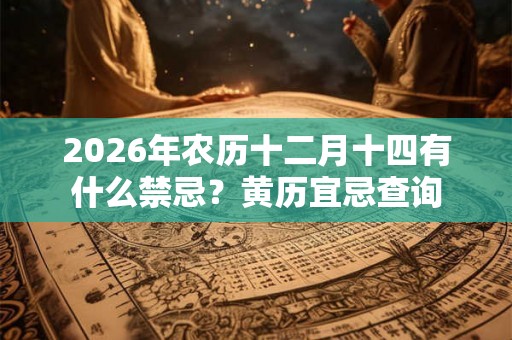 2026年农历十二月十四有什么禁忌?黄历宜忌查询 2026年农历十二月十四有什么禁忌?黄历宜忌查询
