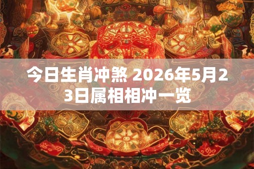 今日生肖冲煞 2026年5月23日属相相冲一览