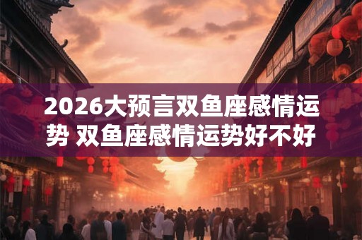 2026大预言双鱼座感情运势 双鱼座感情运势好不好